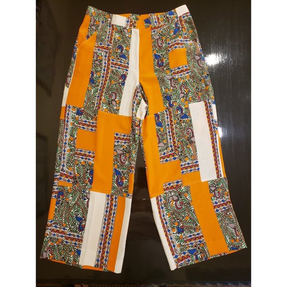 TORY BURCH "Something Wild" Print Silk Pants - Picture 5 of 7